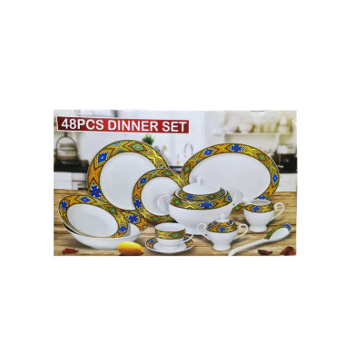 48 Pieces Dinner Set-Ediyat Pattern Design