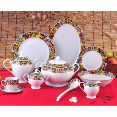 48 Pieces Dinner Set-Ngste Saba Design