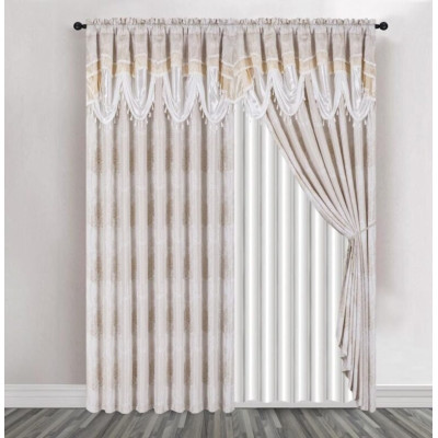 Megareja – Luxury Jacquard Curtain 100% Polyester. 300*45cm 1pc – 300*250cm 2pcs